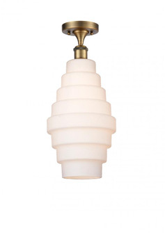 Cascade - 1 Light - 8 inch - Brushed Brass - Semi-Flush Mount (3442|516-1C-BB-G671-8-LED)