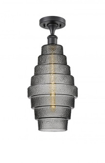 Cascade - 1 Light - 8 inch - Matte Black - Semi-Flush Mount (3442|516-1C-BK-G673-8-LED)