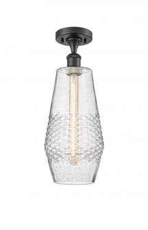 Windham - 1 Light - 7 inch - Matte Black - Semi-Flush Mount (3442|516-1C-BK-G684-7-LED)