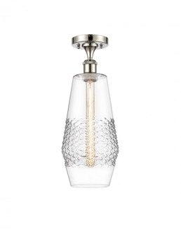 Windham - 1 Light - 7 inch - Polished Nickel - Semi-Flush Mount (3442|516-1C-PN-G682-7-LED)