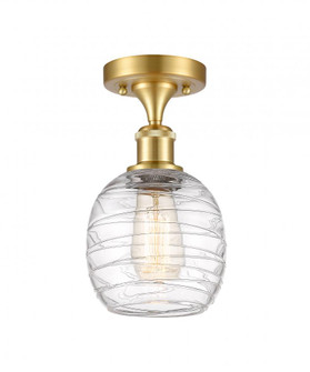 Belfast - 1 Light - 6 inch - Satin Gold - Semi-Flush Mount (3442|516-1C-SG-G1013-LED)