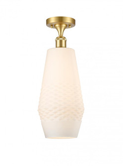Windham - 1 Light - 7 inch - Satin Gold - Semi-Flush Mount (3442|516-1C-SG-G681-7-LED)