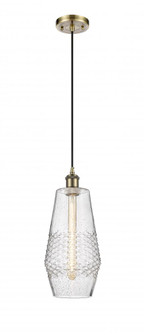Windham - 1 Light - 7 inch - Antique Brass - Cord hung - Mini Pendant (3442|516-1P-AB-G684-7-LED)