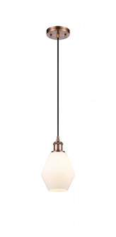 Cindyrella - 1 Light - 6 inch - Antique Copper - Cord hung - Mini Pendant (3442|516-1P-AC-G651-6-LED)