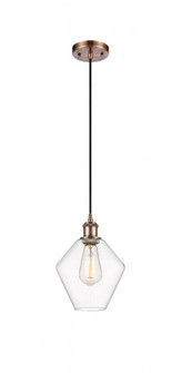 Cindyrella - 1 Light - 8 inch - Antique Copper - Cord hung - Mini Pendant (3442|516-1P-AC-G652-8-LED)
