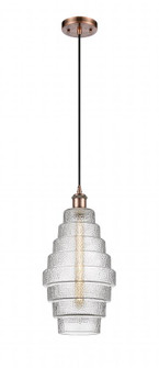 Cascade - 1 Light - 8 inch - Antique Copper - Cord hung - Mini Pendant (3442|516-1P-AC-G672-8)