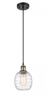 Belfast - 1 Light - 6 inch - Black Antique Brass - Cord hung - Mini Pendant (3442|516-1P-BAB-G1013-LED)