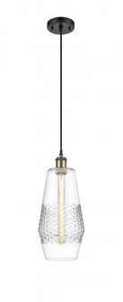 Windham - 1 Light - 7 inch - Black Antique Brass - Cord hung - Mini Pendant (3442|516-1P-BAB-G682-7-LED)
