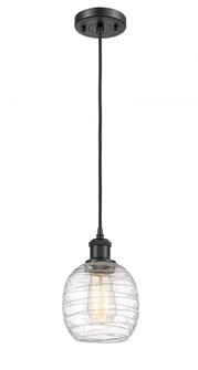 Belfast - 1 Light - 6 inch - Matte Black - Cord hung - Mini Pendant (3442|516-1P-BK-G1013-LED)