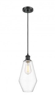 Cindyrella - 1 Light - 7 inch - Matte Black - Cord hung - Mini Pendant (3442|516-1P-BK-G652-7)