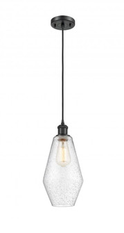 Cindyrella - 1 Light - 7 inch - Matte Black - Cord hung - Mini Pendant (3442|516-1P-BK-G654-7)