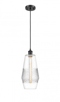 Windham - 1 Light - 7 inch - Matte Black - Cord hung - Mini Pendant (3442|516-1P-BK-G682-7)