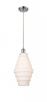 Cascade - 1 Light - 8 inch - Polished Chrome - Cord hung - Mini Pendant (3442|516-1P-PC-G671-8-LED)