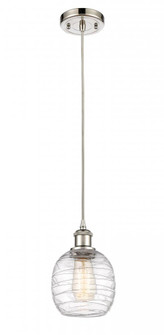 Belfast - 1 Light - 6 inch - Polished Nickel - Cord hung - Mini Pendant (3442|516-1P-PN-G1013)