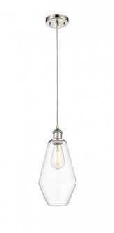 Cindyrella - 1 Light - 7 inch - Polished Nickel - Cord hung - Mini Pendant (3442|516-1P-PN-G652-7)