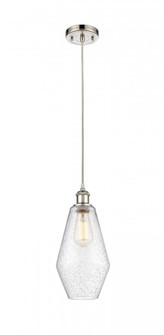 Cindyrella - 1 Light - 7 inch - Polished Nickel - Cord hung - Mini Pendant (3442|516-1P-PN-G654-7-LED)