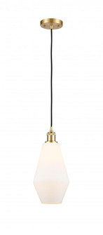 Cindyrella - 1 Light - 7 inch - Satin Gold - Cord hung - Mini Pendant (3442|516-1P-SG-G651-7-LED)