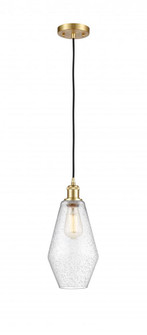 Cindyrella - 1 Light - 7 inch - Satin Gold - Cord hung - Mini Pendant (3442|516-1P-SG-G654-7)