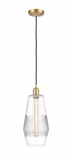 Windham - 1 Light - 7 inch - Satin Gold - Cord hung - Mini Pendant (3442|516-1P-SG-G682-7)