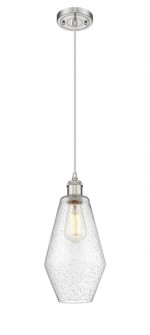 Cindyrella - 1 Light - 7 inch - Brushed Satin Nickel - Cord hung - Mini Pendant (3442|516-1P-SN-G654-7-LED)