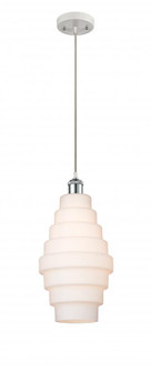 Cascade - 1 Light - 8 inch - White Polished Chrome - Cord hung - Mini Pendant (3442|516-1P-WPC-G671-8)