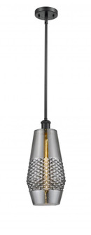 Windham - 1 Light - 7 inch - Matte Black - Mini Pendant (3442|516-1S-BK-G683-7-LED)