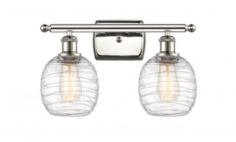 Belfast - 2 Light - 16 inch - Polished Nickel - Bath Vanity Light (3442|516-2W-PN-G1013)