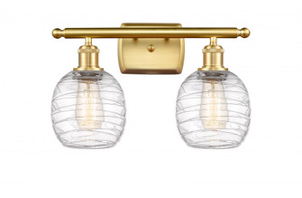 Belfast - 2 Light - 16 inch - Satin Gold - Bath Vanity Light (3442|516-2W-SG-G1013)