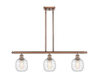 Belfast - 3 Light - 36 inch - Antique Copper - Stem hung - Island Light (3442|516-3I-AC-G1013-LED)