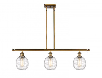 Belfast - 3 Light - 36 inch - Brushed Brass - Stem hung - Island Light (3442|516-3I-BB-G1013-LED)