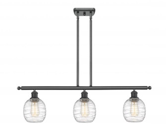 Belfast - 3 Light - 36 inch - Matte Black - Stem hung - Island Light (3442|516-3I-BK-G1013-LED)