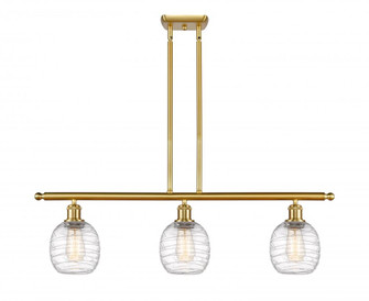 Belfast - 3 Light - 36 inch - Satin Gold - Stem hung - Island Light (3442|516-3I-SG-G1013-LED)