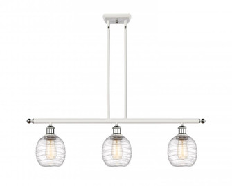 Belfast - 3 Light - 36 inch - White Polished Chrome - Stem hung - Island Light (3442|516-3I-WPC-G1013-LED)