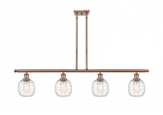 Belfast - 4 Light - 48 inch - Antique Copper - Cord hung - Island Light (3442|516-4I-AC-G1013-LED)