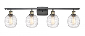 Belfast - 4 Light - 36 inch - Black Antique Brass - Bath Vanity Light (3442|516-4W-BAB-G1013-LED)