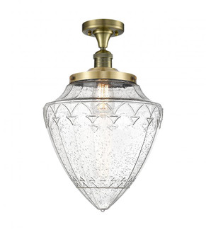 Bullet - 1 Light - 12 inch - Antique Brass - Semi-Flush Mount (3442|517-1CH-AB-G664-12)