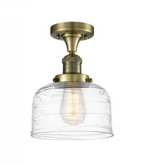 Bell - 1 Light - 8 inch - Antique Brass - Semi-Flush Mount (3442|517-1CH-AB-G713)