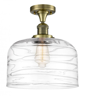 Bell - 1 Light - 12 inch - Antique Brass - Semi-Flush Mount (3442|517-1CH-AB-G713-L-LED)
