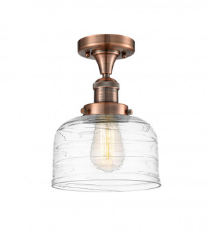 Bell - 1 Light - 8 inch - Antique Copper - Semi-Flush Mount (3442|517-1CH-AC-G713-LED)