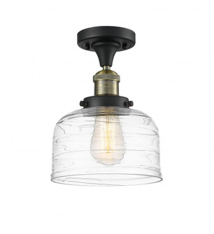 Bell - 1 Light - 8 inch - Black Antique Brass - Semi-Flush Mount (3442|517-1CH-BAB-G713)