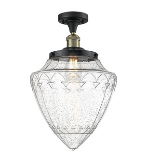 Bullet - 1 Light - 12 inch - Black Antique Brass - Semi-Flush Mount (3442|517-1CH-BAB-G664-12-LED)