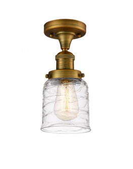 Bell - 1 Light - 5 inch - Brushed Brass - Semi-Flush Mount (3442|517-1CH-BB-G513)