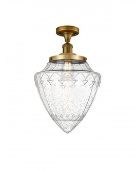 Bullet - 1 Light - 12 inch - Brushed Brass - Semi-Flush Mount (3442|517-1CH-BB-G664-12)