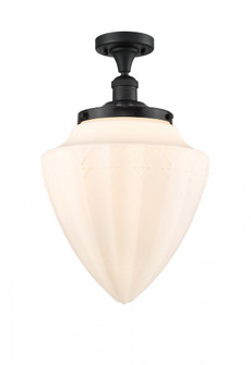 Bullet - 1 Light - 12 inch - Matte Black - Semi-Flush Mount (3442|517-1CH-BK-G661-12)