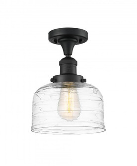 Bell - 1 Light - 8 inch - Matte Black - Semi-Flush Mount (3442|517-1CH-BK-G713)