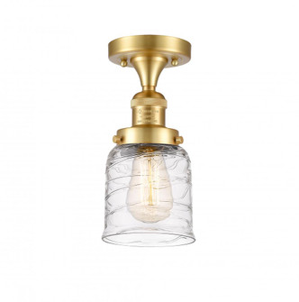 Bell - 1 Light - 5 inch - Satin Gold - Semi-Flush Mount (3442|517-1CH-SG-G513-LED)