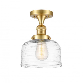 Bell - 1 Light - 8 inch - Satin Gold - Semi-Flush Mount (3442|517-1CH-SG-G713)