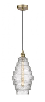 Cascade - 1 Light - 8 inch - Antique Brass - Cord hung - Mini Pendant (3442|616-1P-AB-G672-8)
