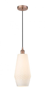 Windham - 1 Light - 7 inch - Antique Copper - Cord hung - Mini Pendant (3442|616-1P-AC-G681-7-LED)