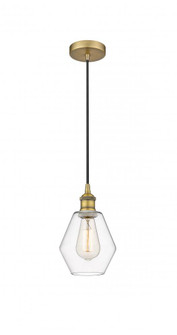 Cindyrella - 1 Light - 6 inch - Brushed Brass - Cord hung - Mini Pendant (3442|616-1P-BB-G652-6-LED)